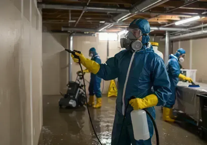 Basement Sanitization and Antimicrobial Treatment process in Castle Pines, CO